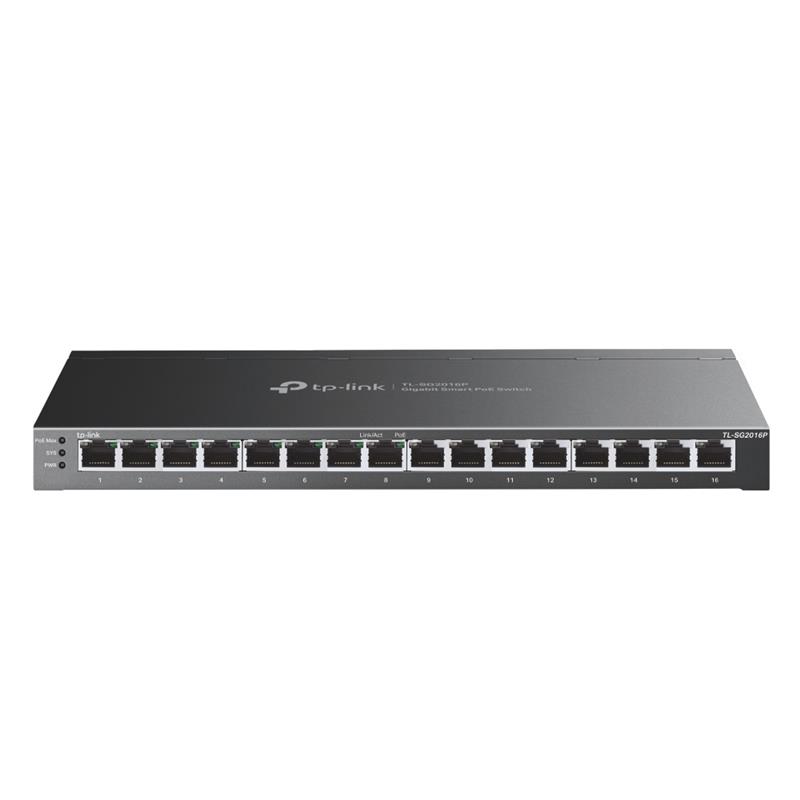 TP-Link TL-SG2016P netwerk-switch L2/L3/L4 Gigabit Ethernet (10/100/1000) Power over Ethernet (PoE) Zwart