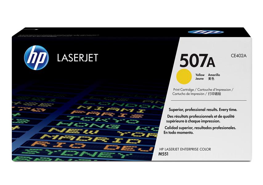 HP 507A Origineel Geel 1 stuk(s)