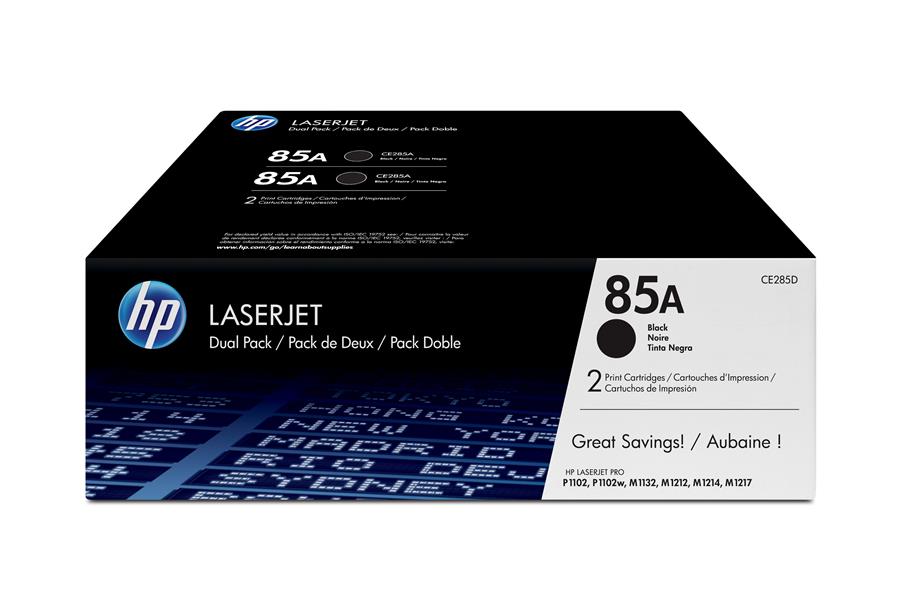 HP 85A Origineel Zwart Multipack 2 stuk(s)