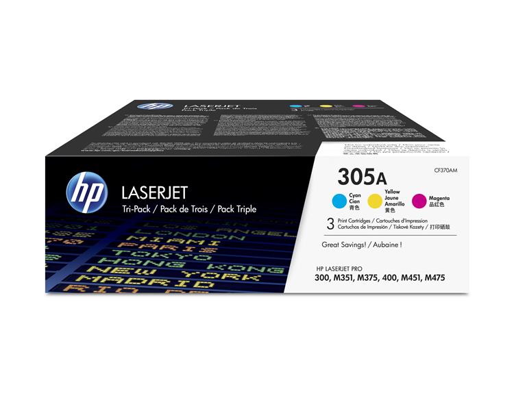 HP 305A Origineel Cyaan, Magenta, Geel 3 stuk(s)