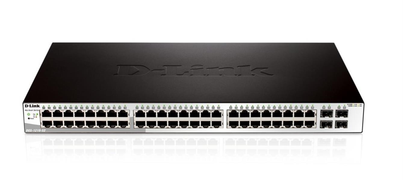 D-Link DGS-1210-52 netwerk-switch Managed L2 Gigabit Ethernet (10/100/1000) Zwart 1U