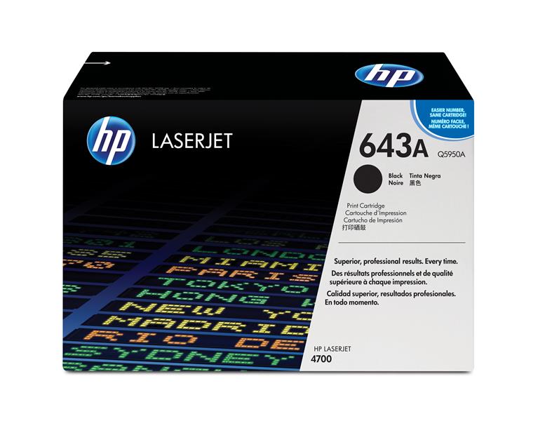 HP 643A Origineel Zwart 1 stuk(s)