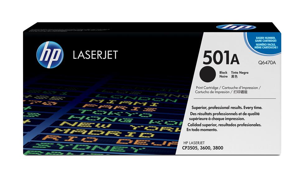 HP 501A Origineel Zwart 1 stuk(s)