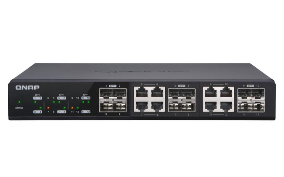QNAP QSW-M1208-8C netwerk-switch Managed 10G Ethernet (100/1000/10000) Zwart