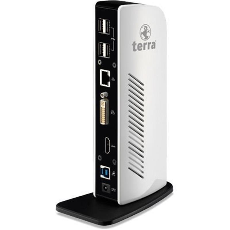 TERRA MOBILE Dockingstation 731 USB 3.0 Dual Display inkl.5V/4A Netzteil, USB Kabel zu Notebooks