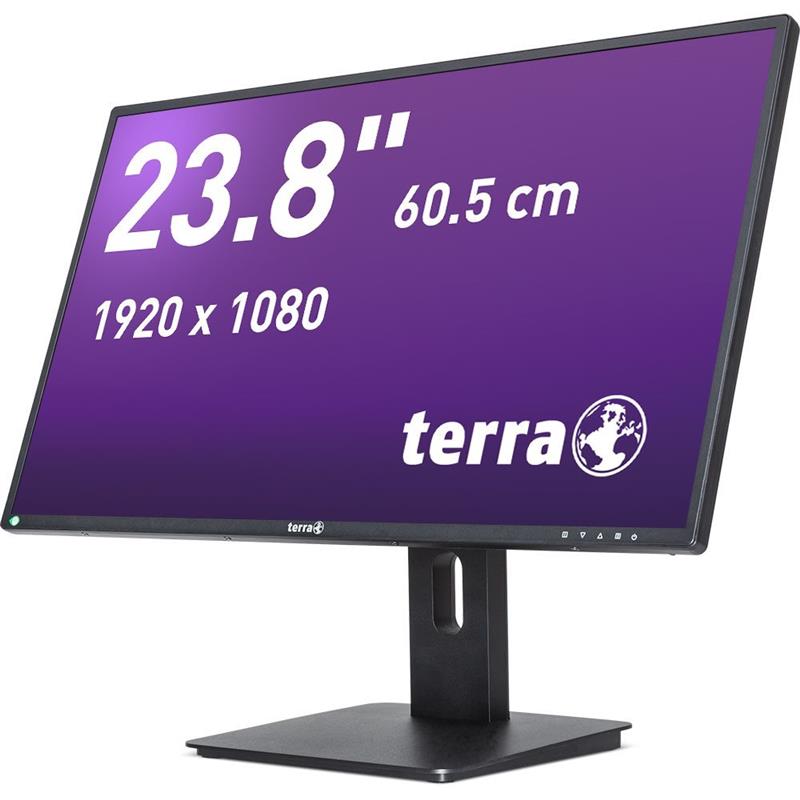 Terra Led Monitor 2456W PV zwart DP, HDMI Greenline Plus 24 inch