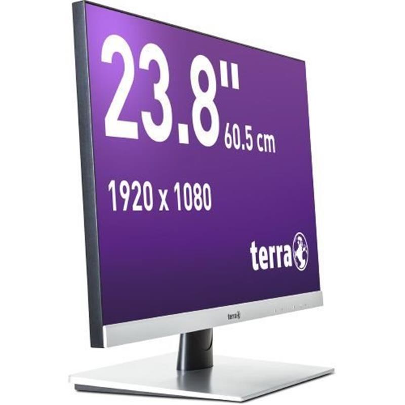 Terra Led Monitor 2462W Zilver DP/HDMI Greenline Plus 24 inch